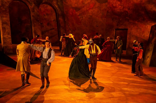 The cast of Romeo & Juliet. Photo by T. Charles Erickson. Via Hartford Stage.